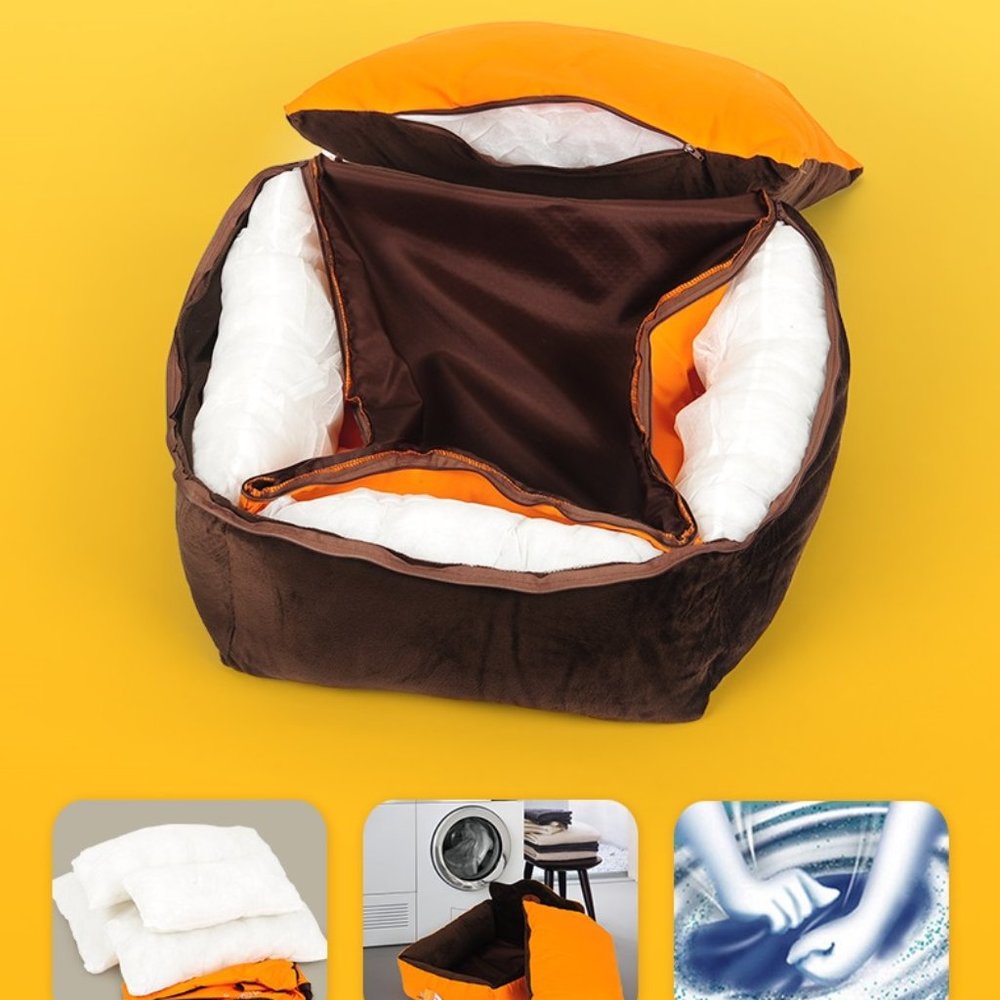 Washable Bed w Free Pillow & Blanket for Pet Dog - Picture 9 of 12
